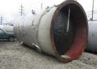 Used- 12,000 Gallon 304 Stainless Steel Tank. 12' diameter x 16' straight side. 4' carbon steel skirt, dished ends, 24