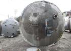 Used- 12,000 Gallon 304 Stainless Steel Tank. 12' diameter x 16' straight side. 4' carbon steel skirt, dished ends, 24