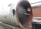 Used- 12,000 Gallon Stainless Steel Tank. 12' diameter x 16' straight side. 4' carbon steel skirt, dished ends, 24