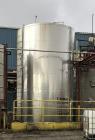 Used-Approximately 11000 Gallon Vertical Stainless Steel Tank