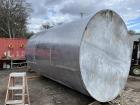 Used-Approximately 8000 Gallon Vertical Stainless Steel Tank