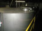 Used- 12,000 Gallon Capacity Sugar Tank, stainless steel contacts, 12' diameter x 15' straight side, flat top and bottom, 18...