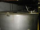 Used- 12,000 Gallon Capacity Sugar Tank, stainless steel contacts, 12' diameter x 15' straight side, flat top and bottom, 18...