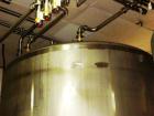 Used 7,500 Gallon Stainless Steel Mix Tank. 10' diameter x 11'6