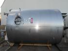Used- 5000 Gallon Jacketed SFI Stainless Steel Storage Tank. 10' diameter, 11 1/2' straight wall. Top agitated with 5 hp 3/6...