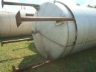 Used 5000 Gallon vertical, type 316 stainless steel, storage tank. Dome top and dish bottom. Tank is approximately 8' diameter x 18' tall. Top manway. Top lifting lugs. Mounted on 4 carbon steel legs...