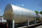 Used- 12,000 Gallon Stainless Steel Tank. 316 stainless steel, horizontal. 10' diameter x 20'. 1' peak ends, 22' long x 11' ...