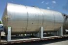 Used- 12,000 Gallon Stainless Steel Tank. 316 stainless steel, horizontal. 10' diameter x 20'. 1' peak ends, 22' long x 11' ...