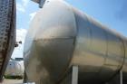 Used- 12,000 Gallon Stainless Steel Tank. 316 stainless steel, horizontal. 10' diameter x 20'. 1' peak ends, 22' long x 11' ...