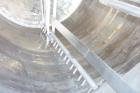 Used 7,200 Gallon Stainless Steel Scrape Agitation Tank. Jacketed, 316L stainless steel, vertical. 10' inside diameter x 11'9''. 18' high, 24'' cone bottom. 3'' tri clamp discharge. Two zone dimple j...