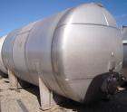 Used: R.A.S. Process Equipment pressure tank, 9000 gallon, 316L stainless steel, horizontal. Approximately 114