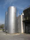 Used-25,000 Gallon 304 Stainless Steel Vertical Storage Tank. Approximate 11' 10