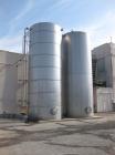 Used 25,000 Gallon 304 Stainless Steel Vertical Storage Tank. Approximate 11' 10