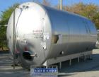 Used DCI Storage Tank, 10,000 gallon capacity, 316L stainless steel, horizontal. 120