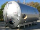 Used DCI Storage Tank, 10,000 gallon capacity, 316L stainless steel, horizontal. 120
