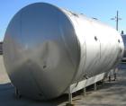 Used DCI Storage Tank, 10,000 gallon capacity, 316L stainless steel, horizontal. 120