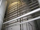 Used Tank, Price-Schonstrom, 16,500  gallon, stainless steel. 12' diameter x 20' high, dished heads, internal rated 20 psi @ 100 deg F, dimple jacket rated 50 psi @ 100 deg F.  Insulated with plastic...
