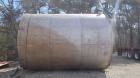 Used Tank, Approximate 10,000 Gallon, 304 Stainless Steel, Vertical. Approximate 132” diameter x 180” straight side. Flat welded top, flat bottom. 24” Man way with cover (4)3”, 3”, off center bottom ...