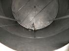Used Saracco Tank & Mfg Approximately 10,000 Gallon Stainless Steel Storage Tank. Approximately 12' diameter x 12' straight side. Flat bottom and slight cone top. Various top openings including a 17