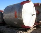 Used Tank, 6000 Gallon, 304 Stainless Steel, Vertical. 120” Diameter x 120” straight side, flat top, dished bottom. Top entering agitator with a shaft and (2) (6) blade turbines, driven by a 7.5hp mo...