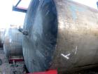 Used Tank, 6200 Gallon, 304 Stainless Steel, Vertical. 108” Diameter x 156” straight side, flat top, coned bottom. Top entering agitator with a shaft and (2) (6) blade turbines, driven by a 7.5hp mot...