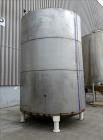 Used Tank, Approximate 6,500 Gallon, 304 Stainless Steel, Vertical.
