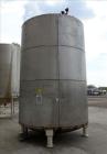 Used Tank, Approximate 6,500 Gallon, 304 Stainless Steel, Vertical.