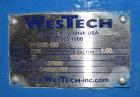 Unused- WesTech Tank, Approximate 7000 Gallon, 316 Stainless Steel, Vertical. 12' Diameter x 8' straight side, flat top, coned bottom. Bridge mounted thickner rake agitator. Mounted on legs.