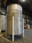 Used- Tank, Approximate 5,900 Gallon, 304 Stainless Steel, Vertical