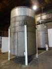 Used- Tank, Approximate 5,900 Gallon, 304 Stainless Steel, Vertical
