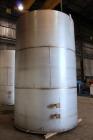 Used Tank, Approximate 8,000 Gallon, 304 Stainless Steel, Vertical.
