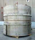 Used Storage Tank, Approximate 8,400 Gallon, 304 Stainless Steel, Vertical.