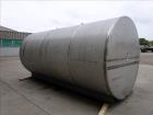 Used Tank, Approximate 5000 Gallon, Stainless Steel, Horizontal.