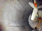 Used Tank, Approximately 5,000 Gallon, 304 Stainless Steel, Vertical.