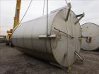 Used Tank, Approximately 12,000 Gallon, 304 Stainless Steel, Vertical.