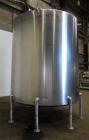 Used Single Wall Tank, Approximate 5000 Gallon, Stainless Steel, Vertical.