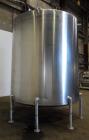 Used- Single Wall Tank, Approximate 5000 Gallon, Stainless Steel, Vertical.