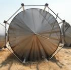 Used Tank, Approximate 12,000 Gallon, Stainless Steel tank, Vertical. Approximately 11' diameter x 16' straight side, cone top with 2” diameter center top opening, 20” diameter top manway and 4” diam...