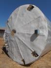 Used Tank, 17,000 Gallon, Stainless Steel, Vertical. Approximate 12' diameter x 20' straight side. Includes cone top with slight sloped bottom to 3