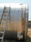 Used Tank, 17,000 Gallon, Stainless Steel, Vertical. Approximate 12' diameter x 20' straight side. Includes cone top with slight sloped bottom to 3