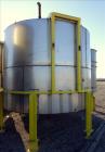 Used Mix Tank, Approximate 5,000 Gallon, Stainless Steel, Vertical.