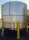 Used Mix Tank, Approximate 5,000 Gallon, Stainless Steel, Vertical.