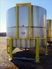 Used- Mix Tank, Approximate 5,000 Gallon, Stainless Steel, Vertical.