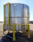 Used- Mix Tank, Approximate 5,000 Gallon, Stainless Steel, Vertical.