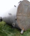 Used Tank, 20,000 Gallon, Stainless Steel, Vertical. Approximately 11-1/2' diameter x  25' high, cone top and flat bottom. Top head openings: 6