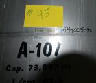 Used Tank, Approximate 19,500 Gallon, 14 Gauge Stainless steel, Vertical. Approximate 130” diameter x 336” straight side, coned top, 7” sloped bottom. Openings top 16” man way with cover and approxim...