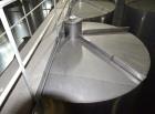 Used Tank, Approximate 19,500 Gallon, 14 Gauge Stainless steel, Vertical. Approximate 130” diameter x 336” straight side, coned top, 7” sloped bottom. Openings top 16” man way with cover and approxim...