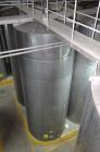 Used Tank, Approximate 19,500 Gallon, 14 Gauge Stainless steel, Vertical. Approximate 130” diameter x 336” straight side, coned top, 7” sloped bottom. Openings top 16” man way with cover and approxim...