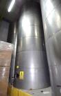 Used Tank, Approximate 19,500 Gallon, 14 Gauge Stainless steel, Vertical. Approximate 130” diameter x 336” straight side, coned top, 7” sloped bottom. Openings top 16” man way with cover and approxim...