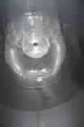 Used Tank, Approximate 19,500 Gallon, 14 Gauge Stainless steel, Vertical. Approximate 130” diameter x 336” straight side, coned top, 7” sloped bottom. Openings top 16” man way with cover and approxim...